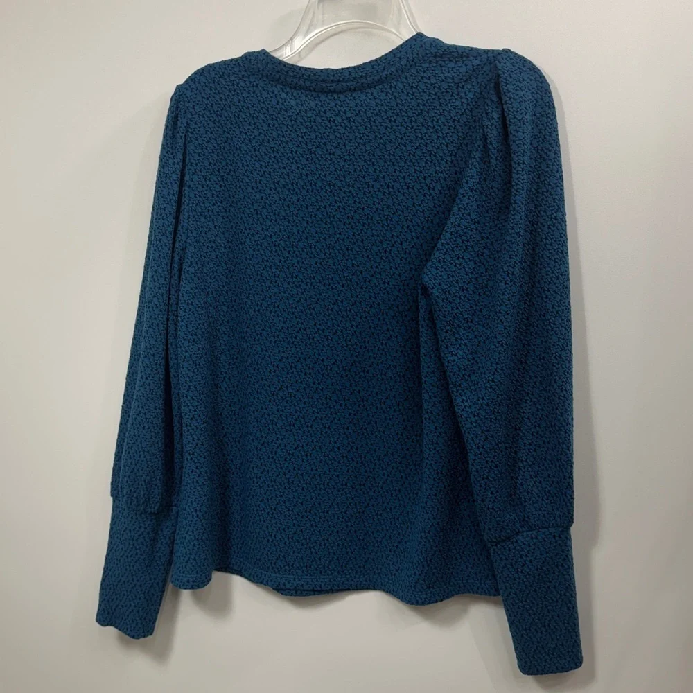 Les Serein Campinas Puff Sleeve Knit top Teal Green large.NWT.Stitch fix
